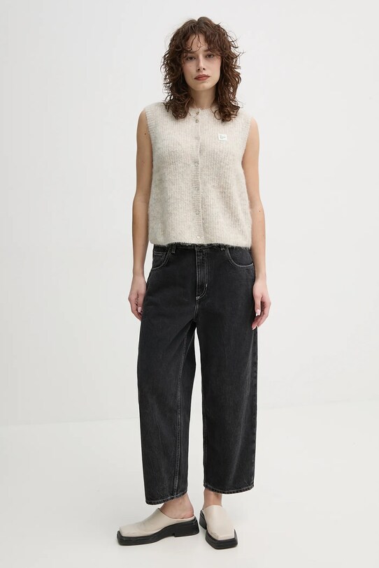 American Vintage jeansy YOP11IE25 czarny SS25