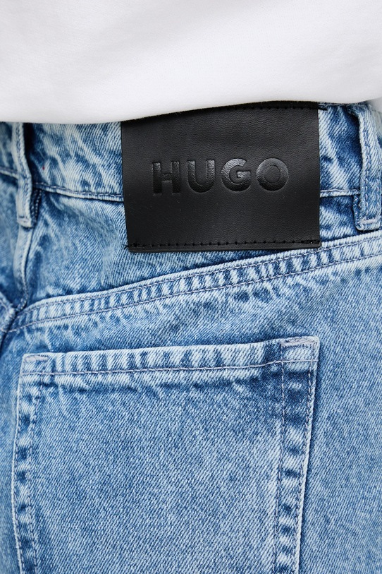 HUGO jeansy bawełniane niebieski 50539756