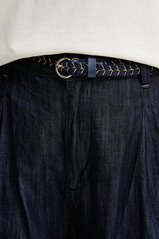 Liu Jo spodnie bawełniane granatowy UA5151.D3202