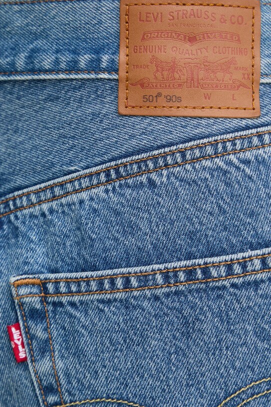 Levi's blugi din bumbac 501 90s WESTERN 001V3 albastru
