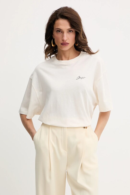 Odzież BOSS Orange t-shirt bawełniany 50540441 beżowy