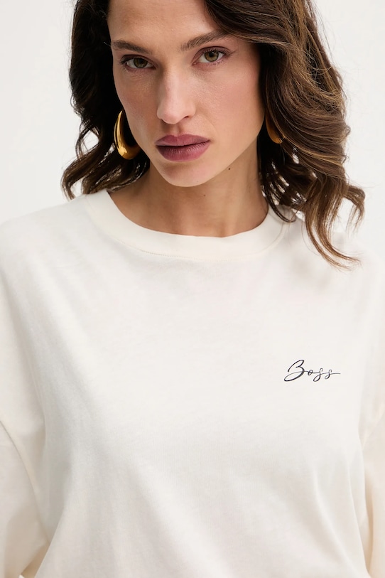 BOSS Orange t-shirt bawełniany beżowy 50540441