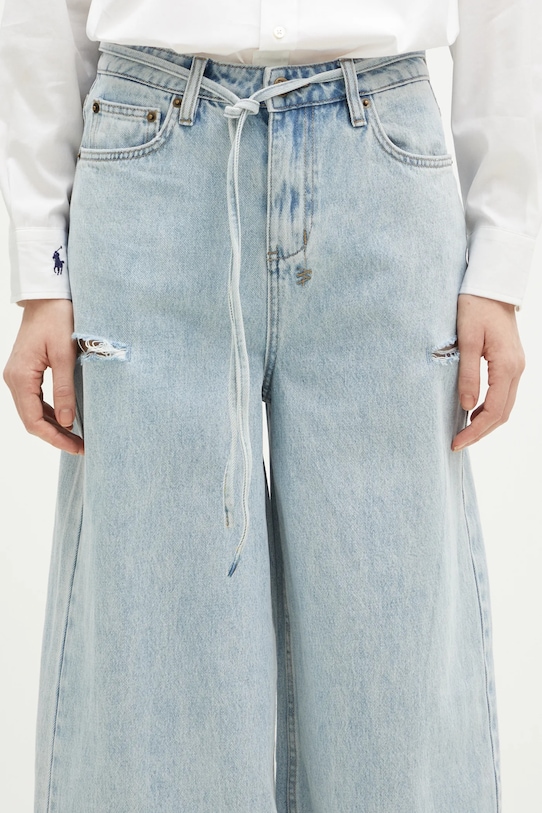 Джинсы KSUBI Baggy Jean Rollin Kut Out голубой WPS25DJ005