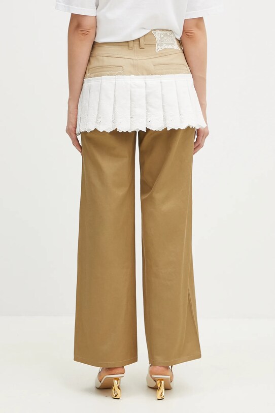 Odzież Andersson Bell spodnie Lace Pleats Skirt Pants apa798w beżowy