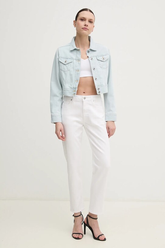 Τζιν παντελόνι Calvin Klein K20K208261 λευκό SS25