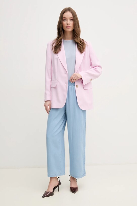 Dkny pantaloni DJ4P3006 albastru SS25