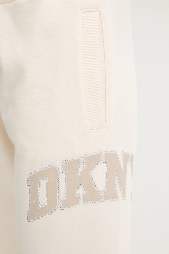 Dkny pantaloni de trening din bumbac bej DP5P3615.