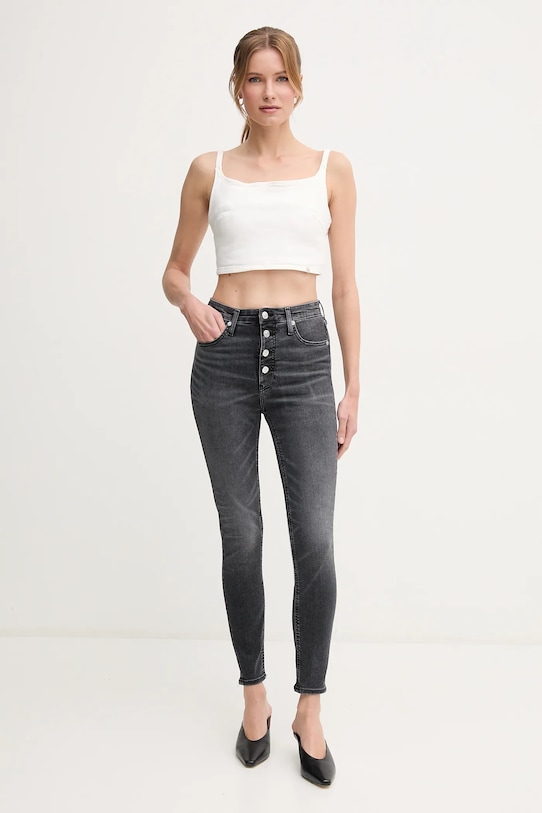 Calvin Klein Jeans jeansy J20J225509 czarny SS25