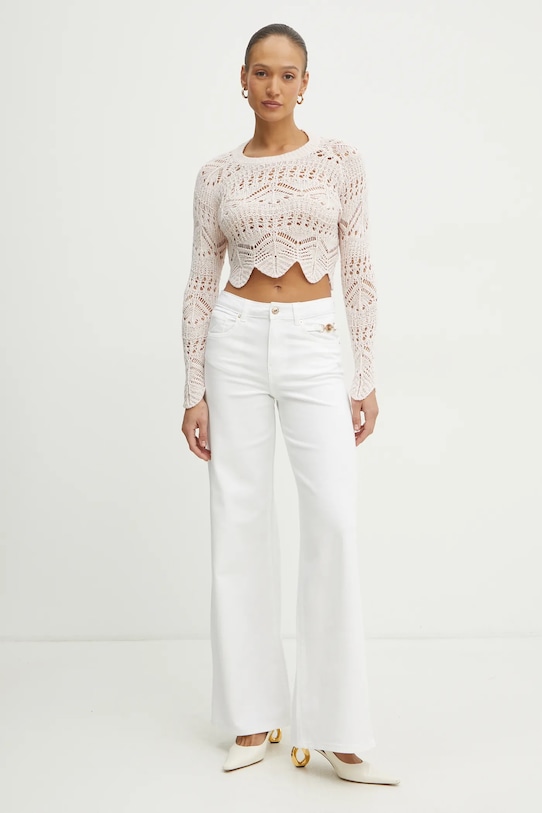 Fracomina jeansy FP25SV3015W77001 biały SS25