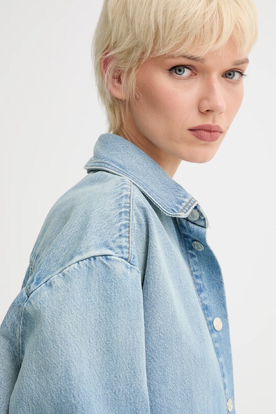 Τζιν πουκάμισο Won Hundred μπλε 3650.15157