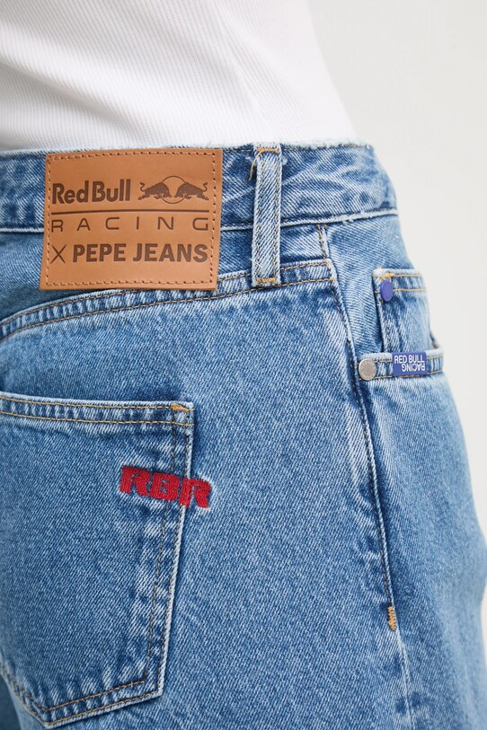 Red Bull Racing x Pepe Jeans jeansy WIDE LEG JEANS niebieski RL200007R17