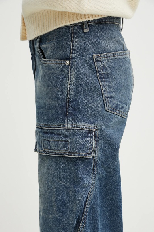 Rick Owens jeans Double Cargo blu navy DS01E3308.DWB