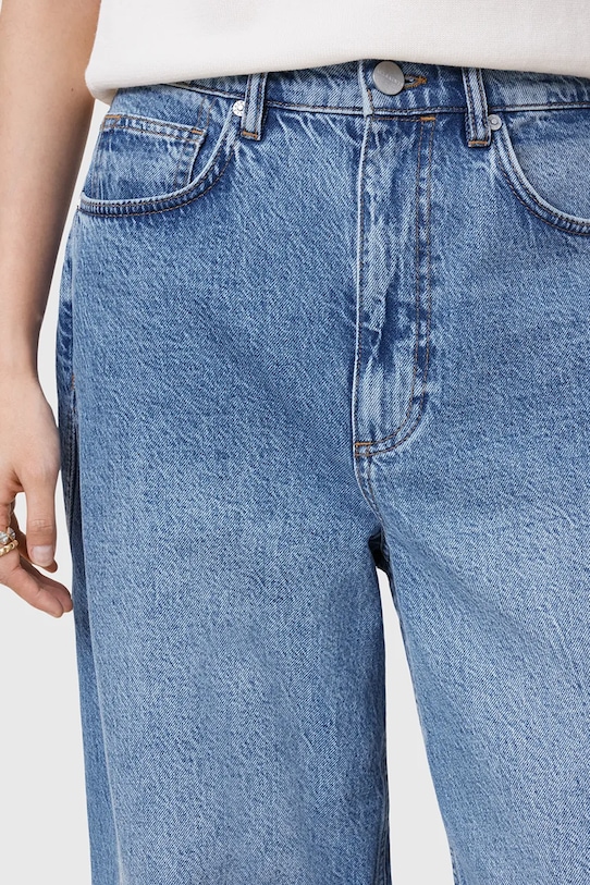 Odzież AllSaints jeansy bawełniane FOX W017EC niebieski