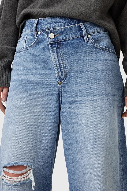 Odzież AllSaints jeansy bawełniane AKI W026EC niebieski