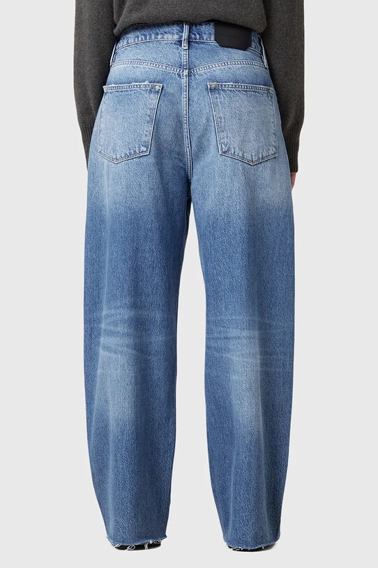 AllSaints blugi din bumbac AKI W026EC albastru