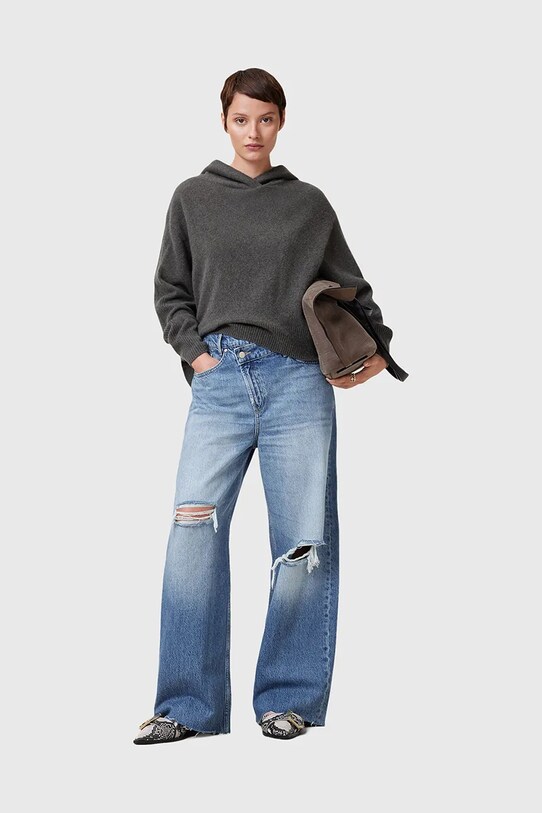 AllSaints blugi din bumbac AKI W026EC