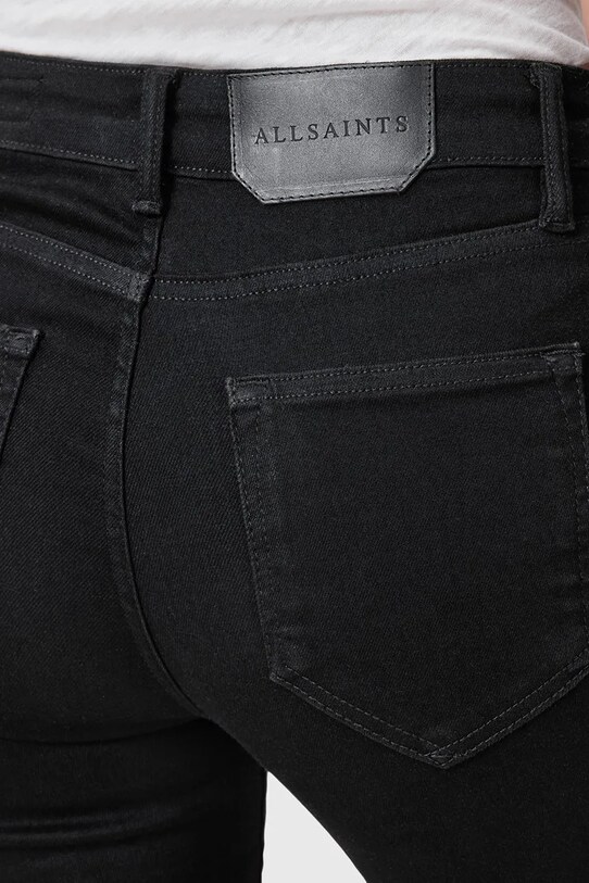 Хлопковые джинсы AllSaints MILLER чёрный W082EC