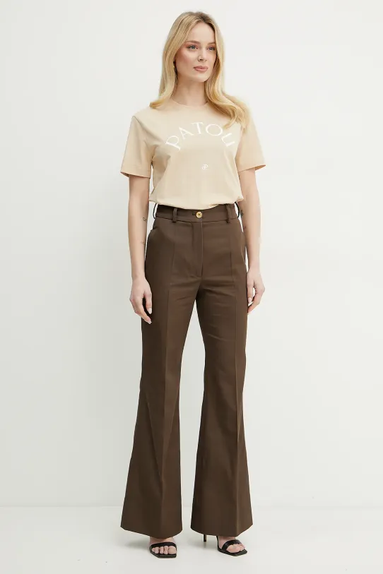 Patou pantaloni TR0420074 maro SS25