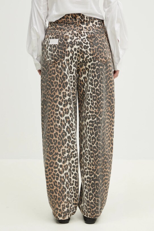 Дрехи Дънки GANNI Print Denim Stary J1184 кафяв