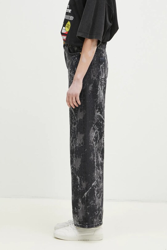 GANNI jeansy bawełniane Heavy Denim Izey J1595 czarny SS25