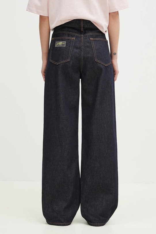 Ρούχα Τζιν παντελόνι GANNI Rinse Denim Izey Belt J1624 σκούρο μπλε