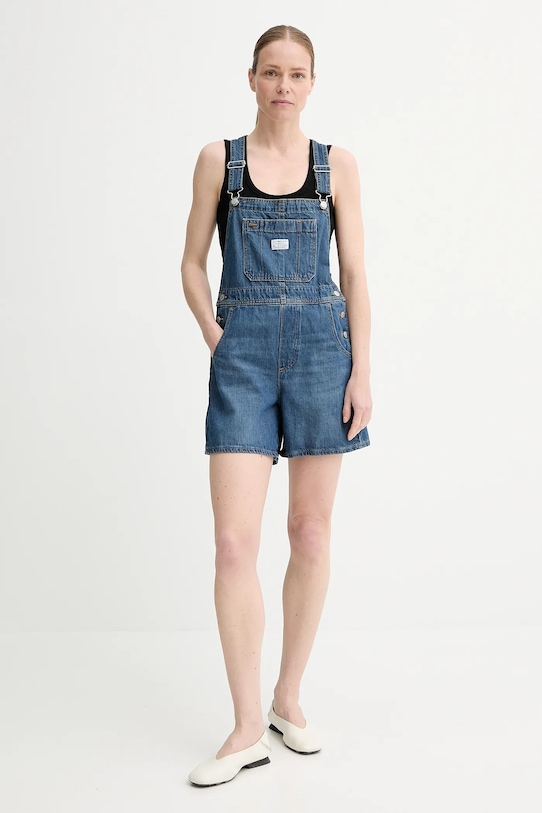 Rifľové nohavice na traky Levi's UTILITY SHORTALL UTILITY SHORTALL 001UY modrá SS25