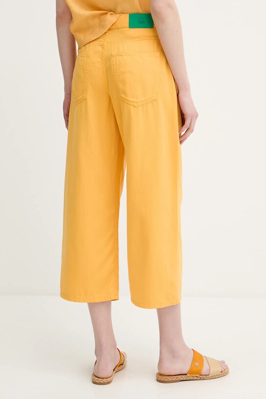 United Colors of Benetton spodnie 4LEDDF09P żółty SS25