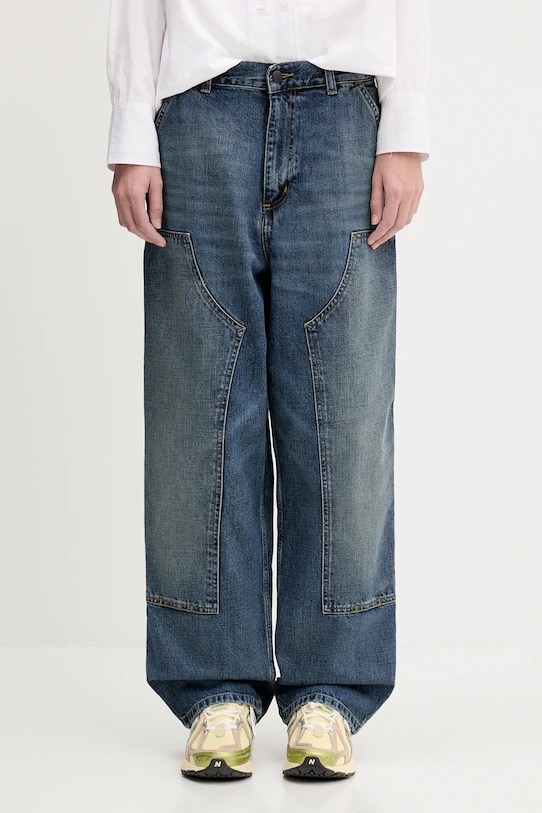 Carhartt WIP jeansy bawełniane Brandon Double Knee Pant granatowy I034462.014L