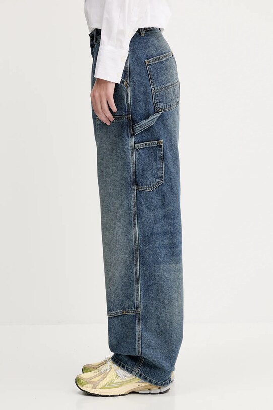 Carhartt WIP cotton jeans Brandon Double Knee Pant I034462.014L navy SS25