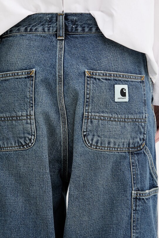 Carhartt WIP jeansy bawełniane Brandon Double Knee Pant granatowy I034462.014L