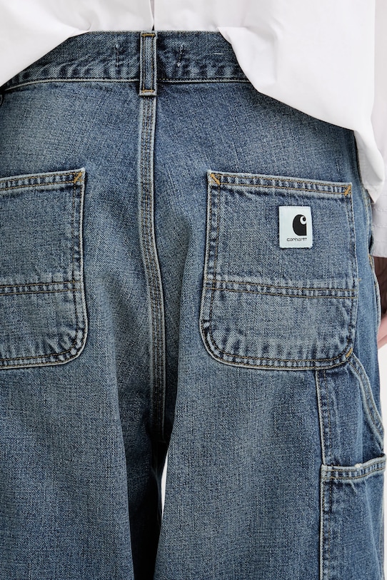 Carhartt WIP jeansy bawełniane Brandon Double Knee Pant granatowy I034462.014L