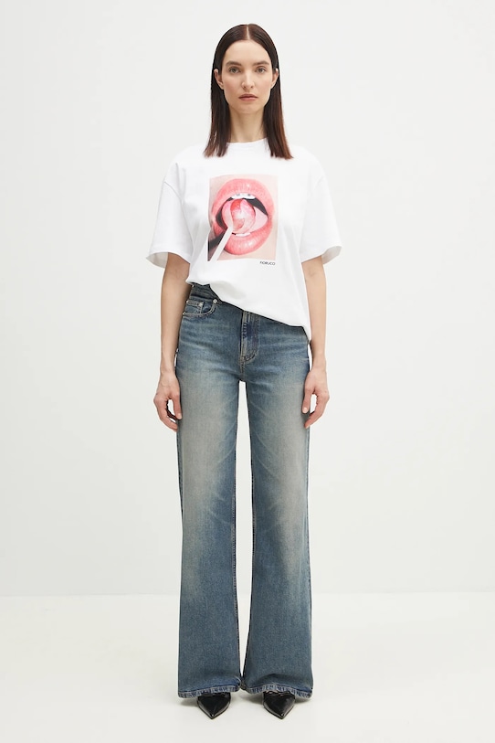 Kenzo jeansy FF52DP2176S7.DS niebieski