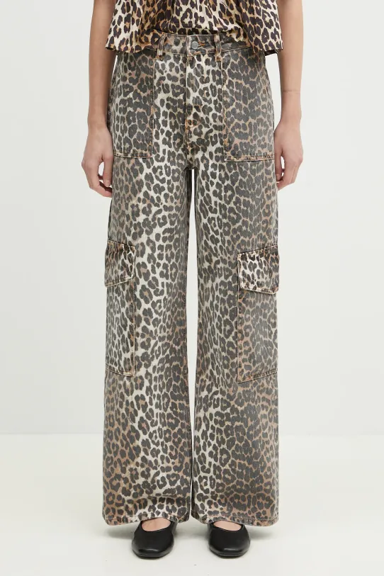 Rifle GANNI Print Denim Angi Planet friendly hnedá J1676