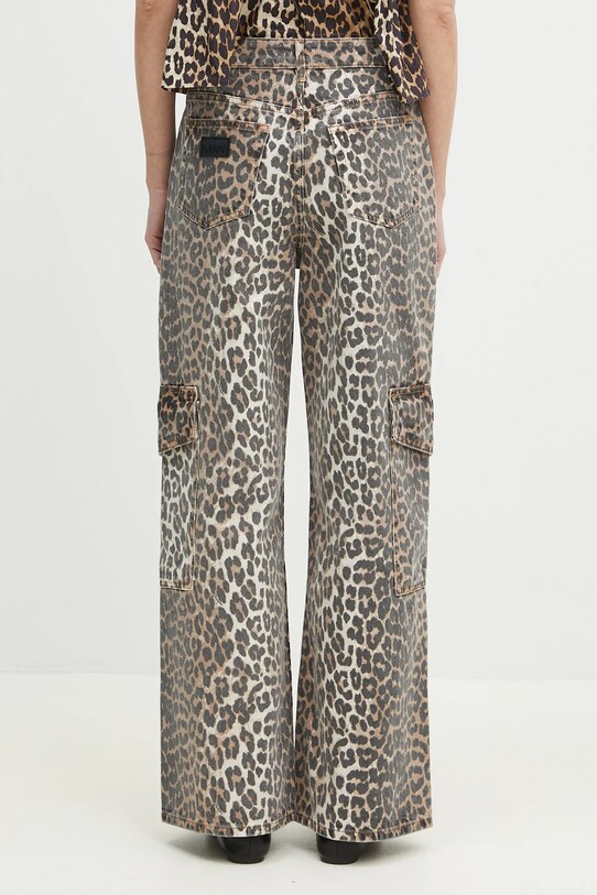 Clothing GANNI jeans Print Denim Angi J1676 brown