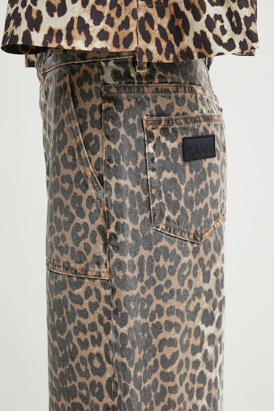 GANNI jeans Print Denim Angi brown J1676