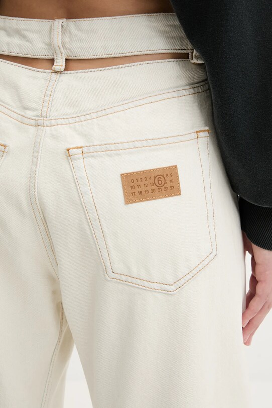 MM6 Maison Margiela jeansy beżowy S62LB0184.M30018.963