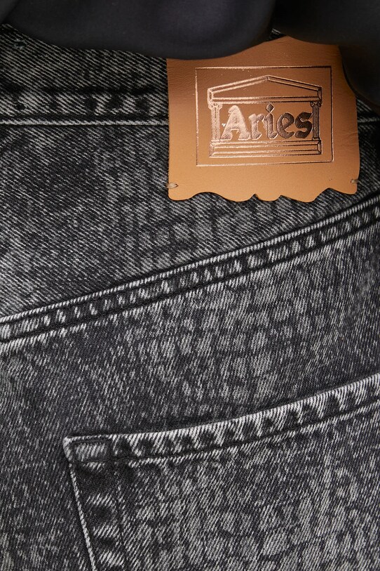 Aries jeansy bawełniane Lasered Croc Lilly Jean czarny AR3010103