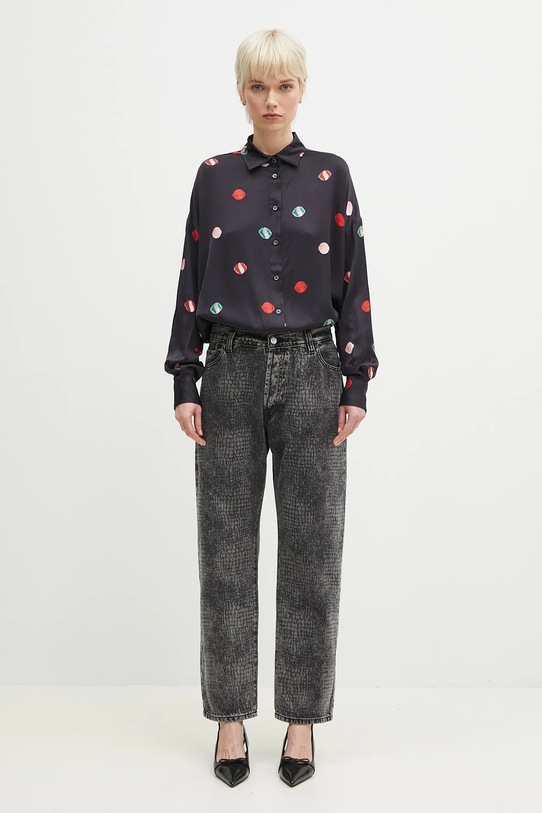 Bavlněné džíny Aries Lasered Croc Lilly Jean AR3010103 černá