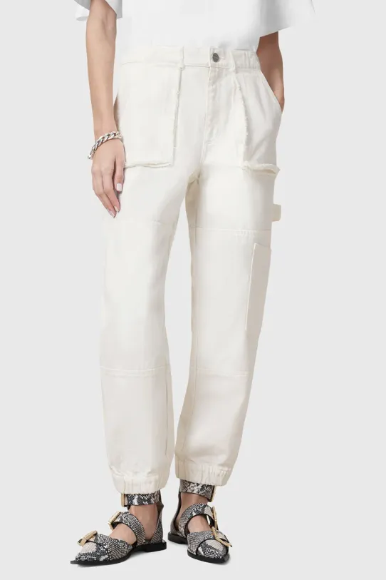 AllSaints jeansy MILA FRAY W007TC biały SS25