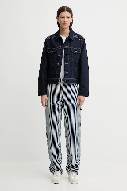 A.P.C. farmer Pantalon Gustav COHHG.M08484 kék SS25