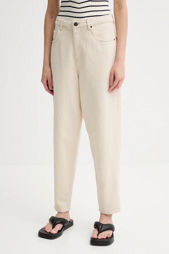 American Vintage jeansy Planet friendly beżowy TINE11AE25