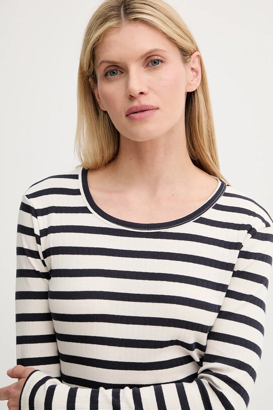 MUNTHE longsleeve bawełniany JOTE beżowy 247112924764