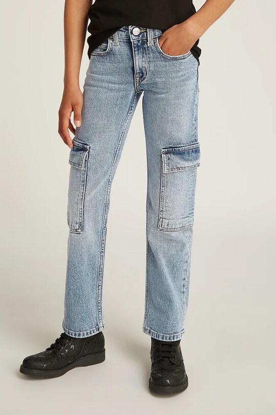 Calvin Klein Jeans jeans copii MR STRAIGHT Planet friendly albastru IG0IG02705.PPYA