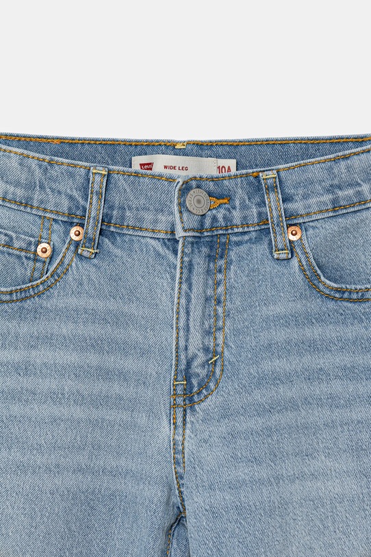 Dziewczynka Levi's jeansy dziecięce WIDE LEG JEANS 4EL007 niebieski