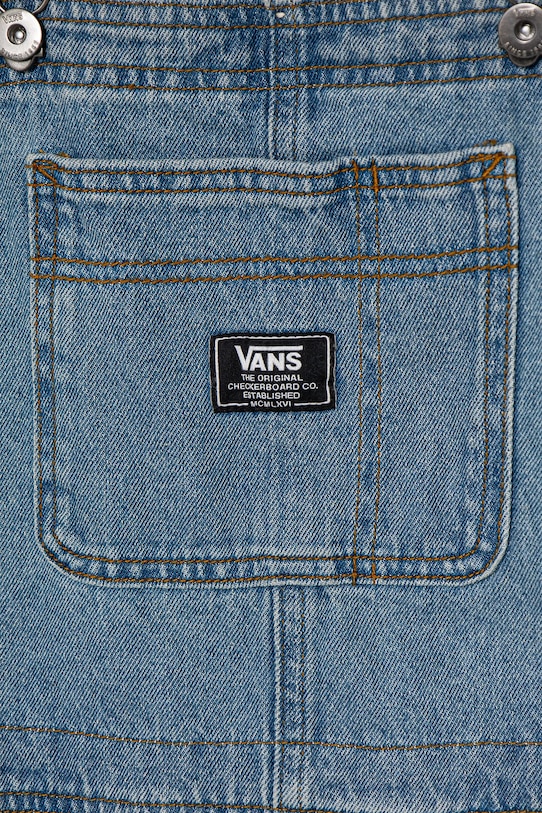 Fete Vans salopete din denim pentru copii Groundwork Denim Overall VN000ME8CDX1 albastru