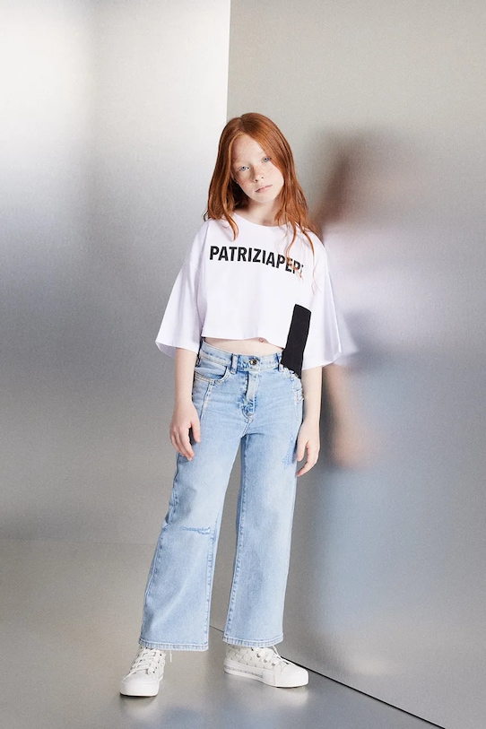 Patrizia Pepe jeans copii CA52 jeans albastru 7P0378