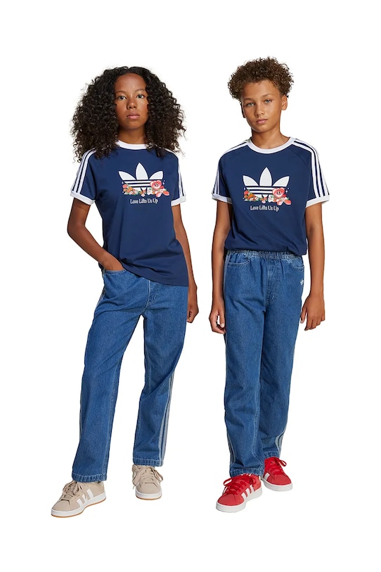 adidas Originals jeansy dziecięce z regulacją niebieski JC7877