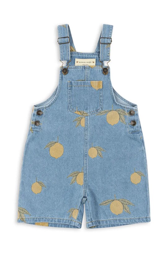 Konges Sløjd salopetă din bumbac pentru copii MAGOT OVERALLS GOTS Planet friendly albastru KS102442