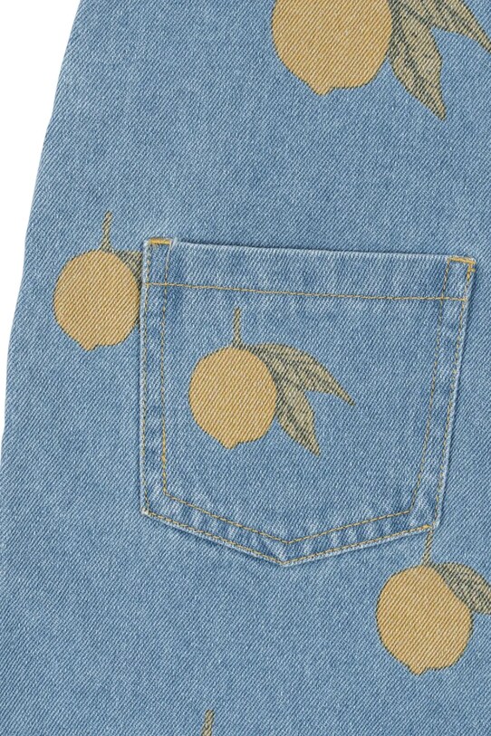 Konges Sløjd salopetă din bumbac pentru copii MAGOT OVERALLS GOTS KS102442 albastru
