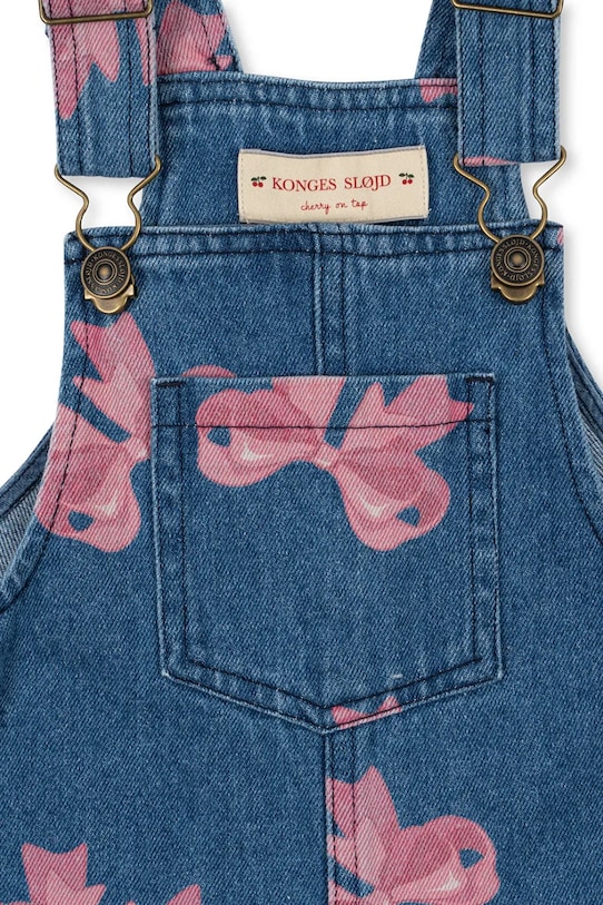 Băieți Konges Sløjd salopetă din bumbac pentru copii MAGOT OVERALLS GOTS KS102442 albastru
